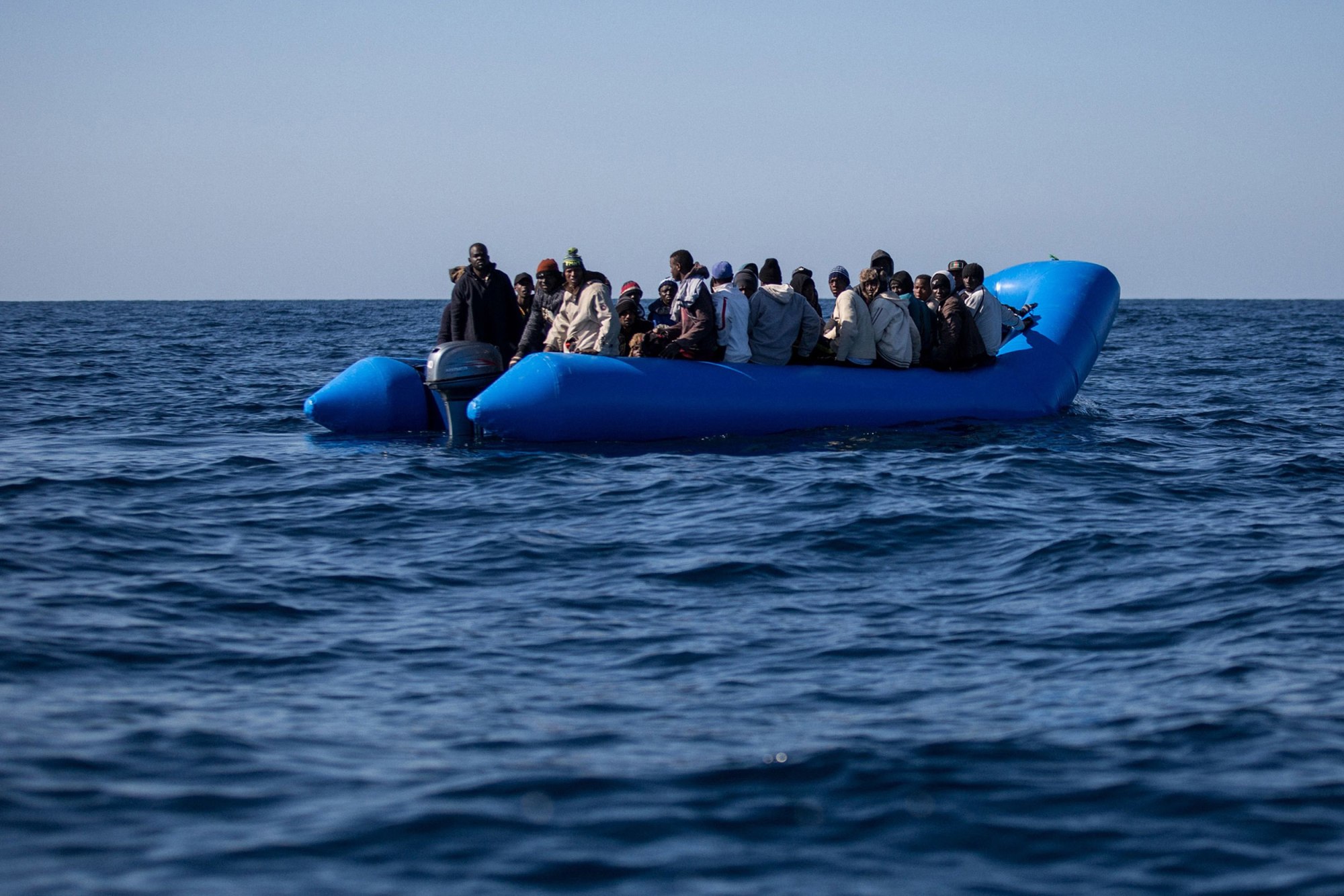 migrants on the ocean