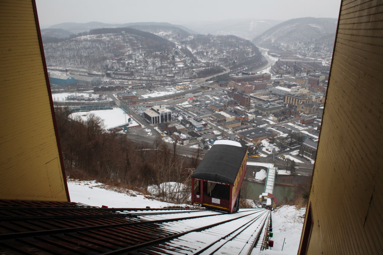  The Johnstown Inclined Plane overlooks the block where Barto had an office during the time Brosig and Goetz say they were sexually assaulted by the pediatrician.Justin Merriman / for NBC News