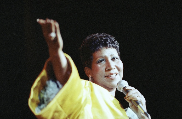 Image: Aretha Franklin performs at New York's Radio City Music Hall