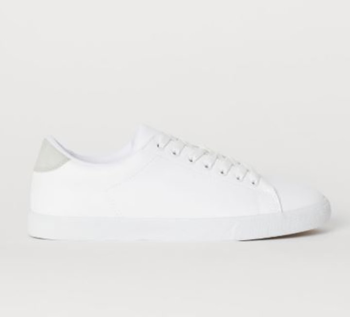 h&m white tennis shoes