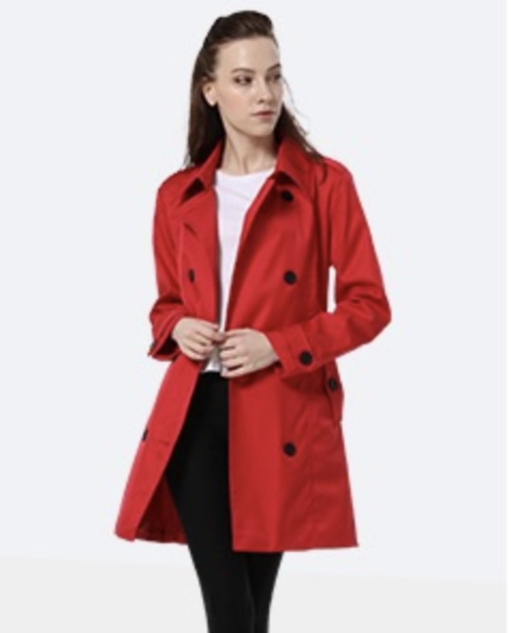 women's fitted raincoat