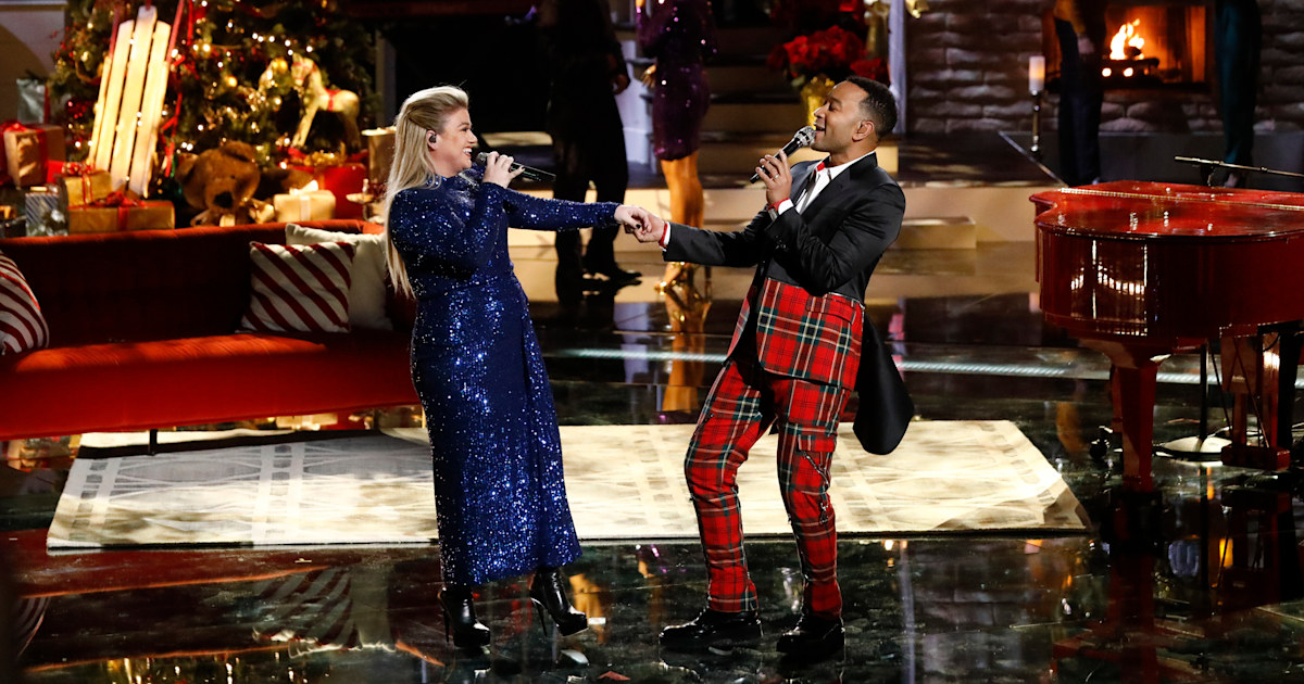 John Legend and Kelly Clarkson perform updated version of 'Baby, It's Cold Outside'