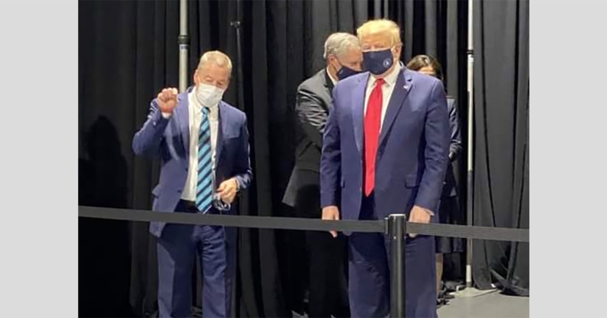Trump Wears Mask With Presidential Seal During Part Of Ford Plant Tour