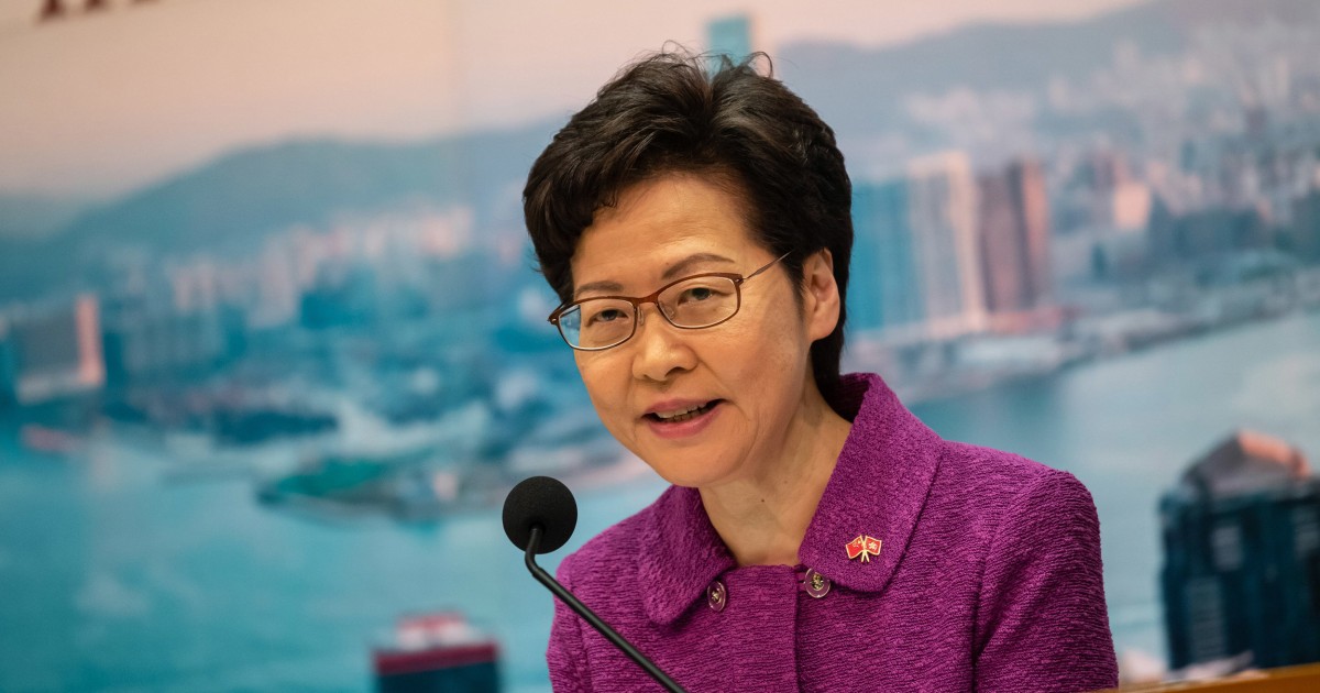 Hong Kong hits back at 'shameless' U.S. sanctions on leader Carrie Lam - NBC News