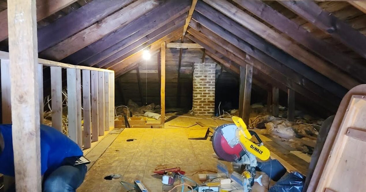 Man turns attic into walkin closet in viral renovation