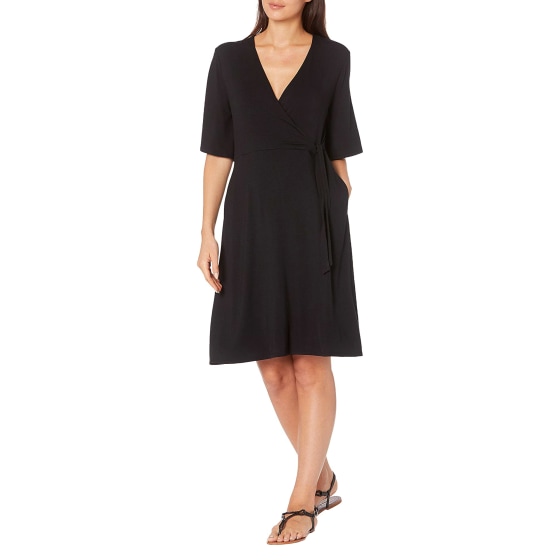 This Amazon wrap dress is my go-to transition piece for fall