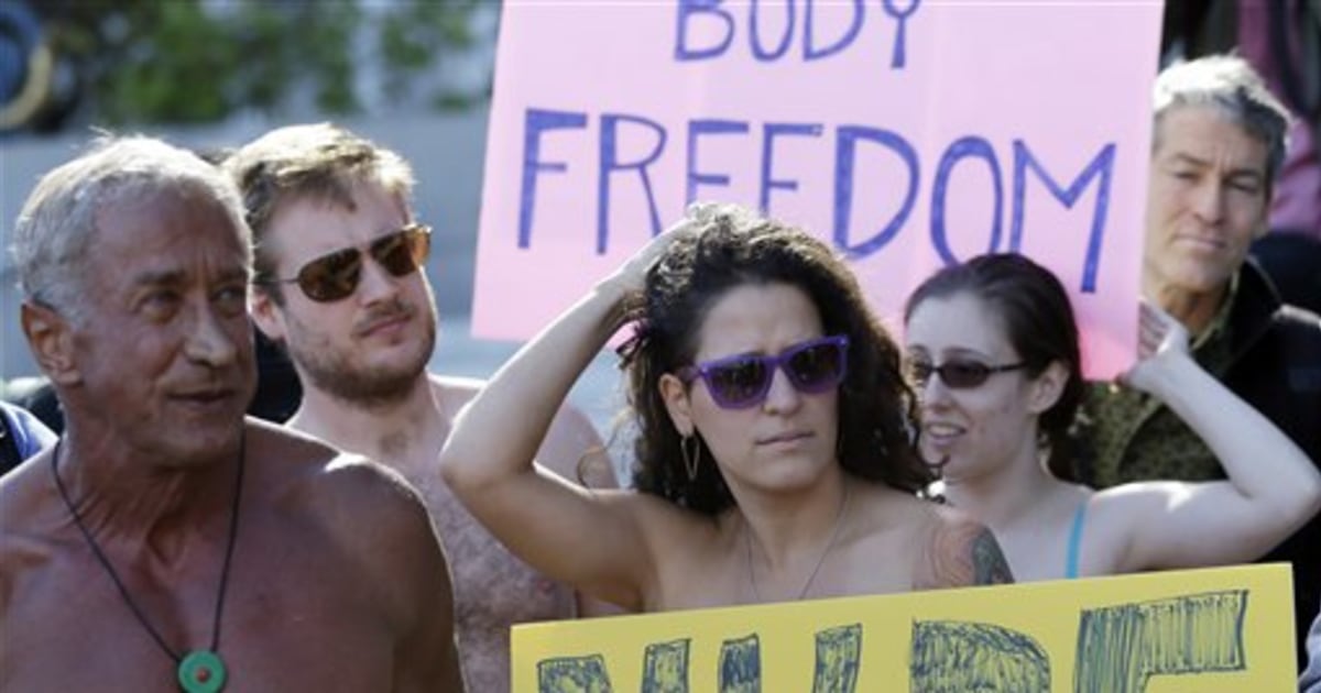 To Oppose Public Nudity Ban Protestors in San Francisco 
