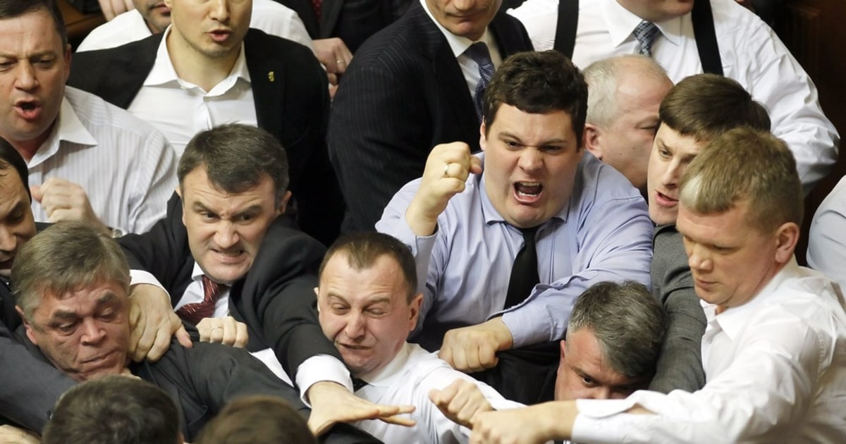 Ukraine parliament in brawl as members pick speaker