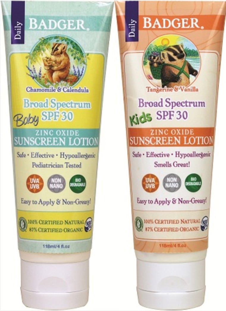organic children's sunscreen