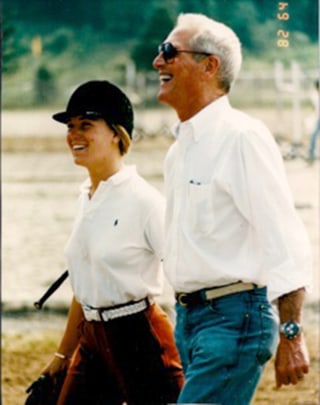 Clea Newman with her dad, Paul Newman.